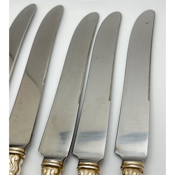 Insico Stainless Dinner Knives With Ornate Handles Set of 6 Chalon Chatsworth - Picture 8 of 10